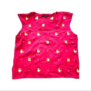 Erin Matthew’s Pineapple and sequin pullover sweater